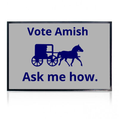 Vote Amish - 18" X 27" Welcome Mat with Rubber Back - Full Color Print Thumbnail