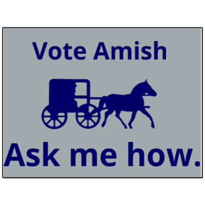Vote Amish Printed - 9"x12" 30 mil Car Magnet (2-Pack) Thumbnail