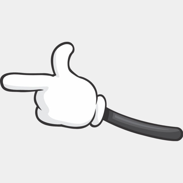 Cartoon Hand Pointing Finger 3 Thumbnail