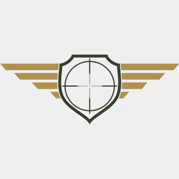 Military Crosshair Shield Badge Wings 1 Thumbnail