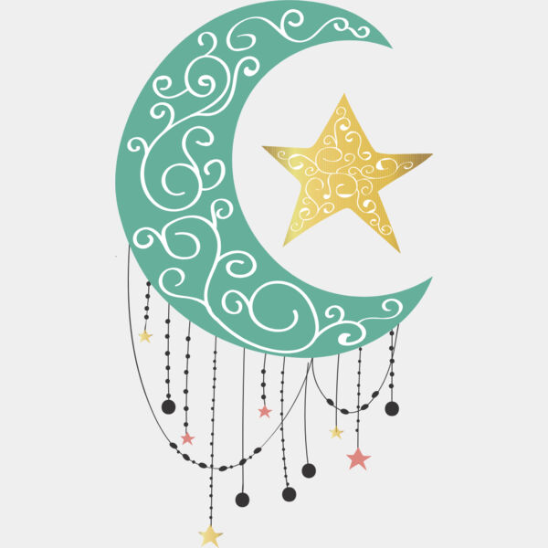 Watercolor Crescent Moon Star 1 Thumbnail