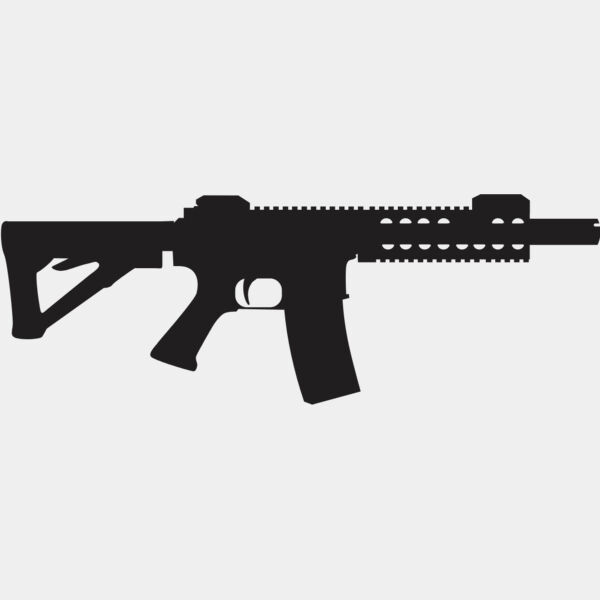 Assault Rifle Gun SIlhouette 11 Thumbnail